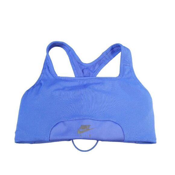 Nike Air Dri-Fit Swoosh Sports Bra Women Sz M Blue Padded DN4211-405 Workout‎ - Picture 1 of 7